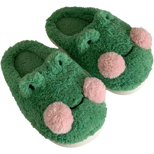 Frog Fuzzy Kawaii Slippers